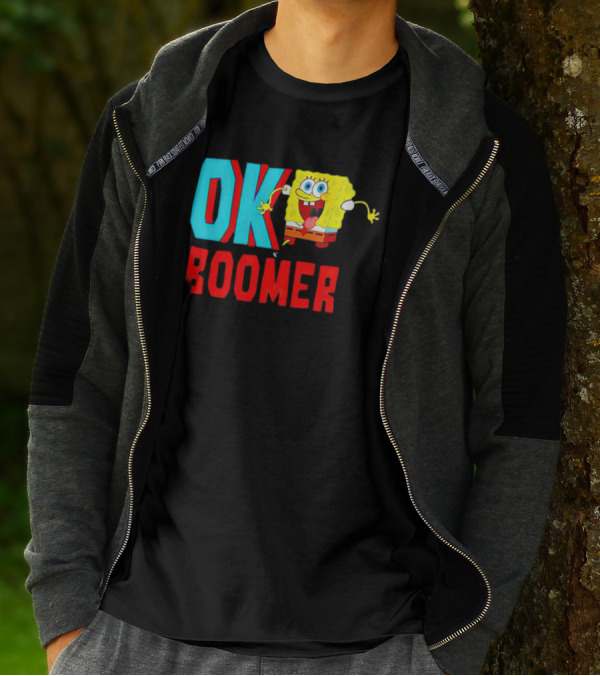 Spongebob Squarepants OK Boomer Meme Fun T-Shirt