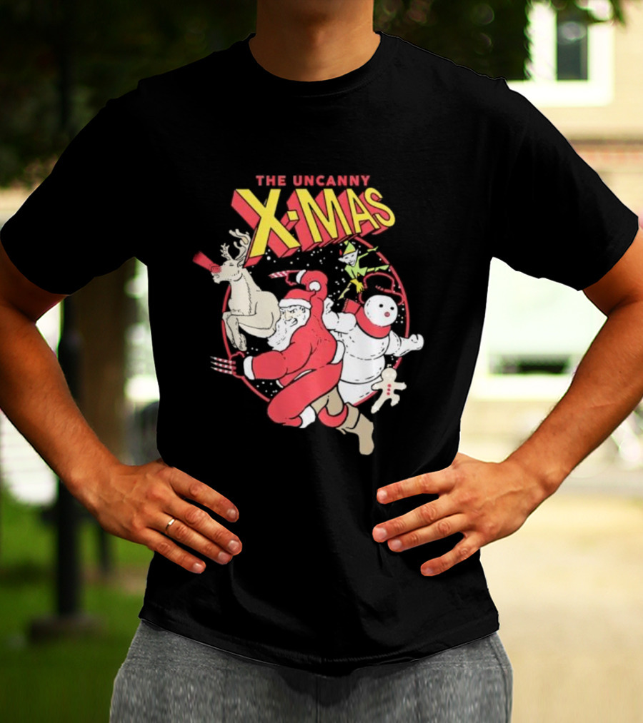 The Uncanny X-Mas Santa Snowman Reindeer Comic T-Shirt