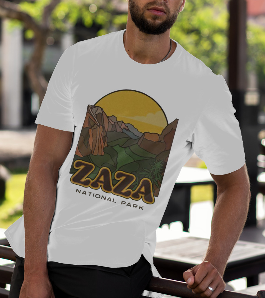 Zaza National Park Retro Landscape Scene T-Shirt