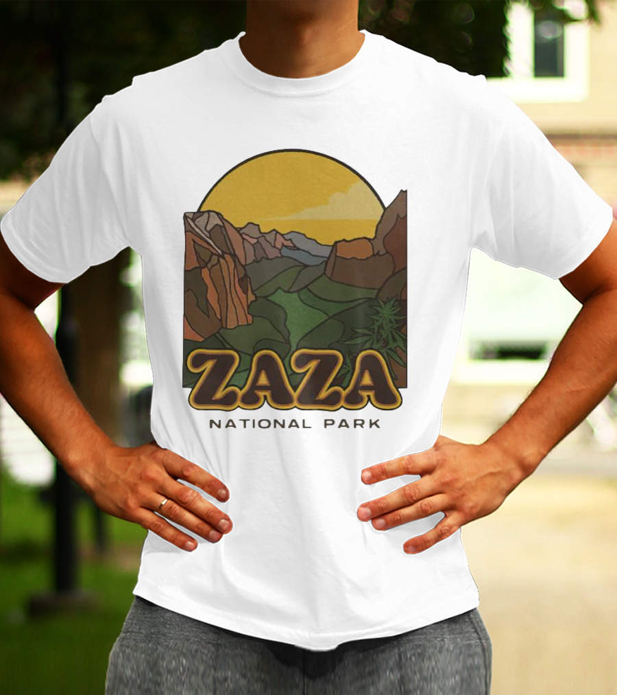 Zaza National Park Retro Landscape Scene T-Shirt