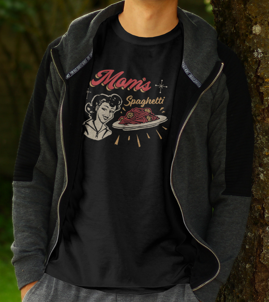 Mom’s Spaghetti Retro Diner Style Vintage T-Shirt