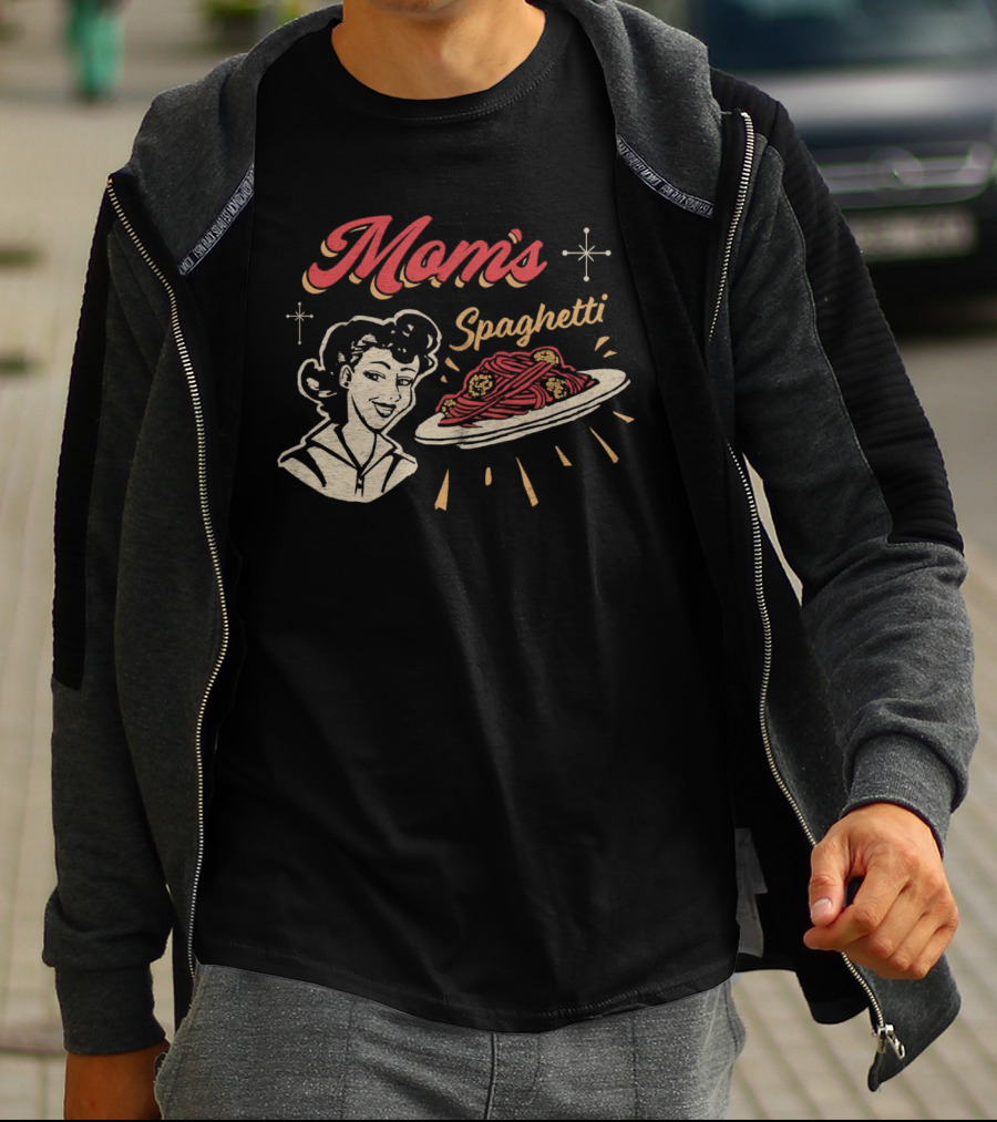 Mom’s Spaghetti Retro Diner Style Vintage T-Shirt