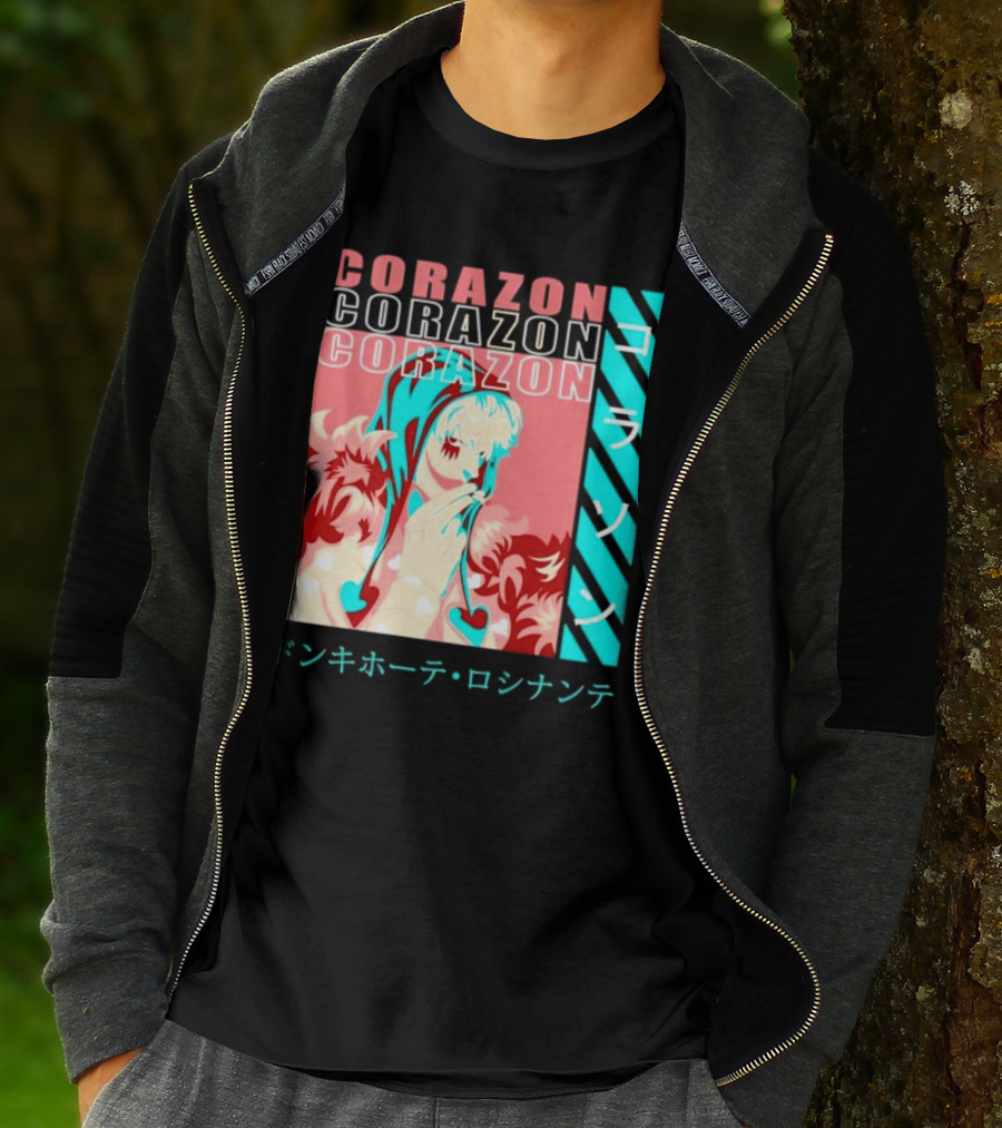 Corazon Donquixote Rosinante One Piece Manga Character T-Shirt