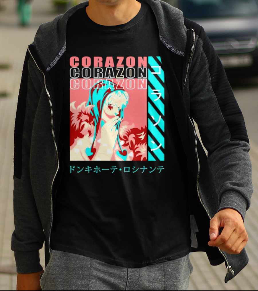 Corazon Donquixote Rosinante One Piece Manga Character T-Shirt