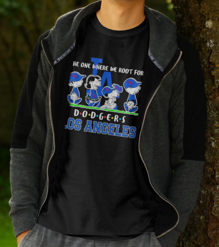 Peanuts The One Where We Root For Los Angeles Dodgers LA T-Shirt