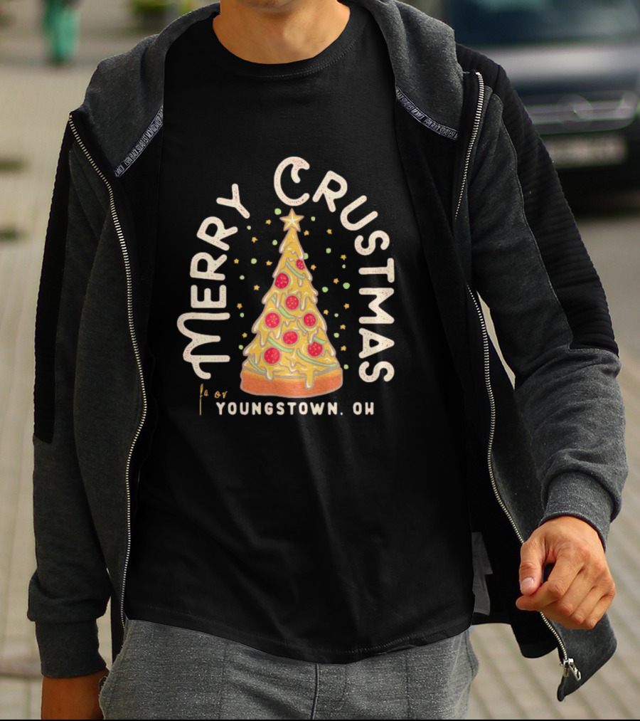 Merry Crustmas Youngstown OH Pizza Christmas T-Shirt