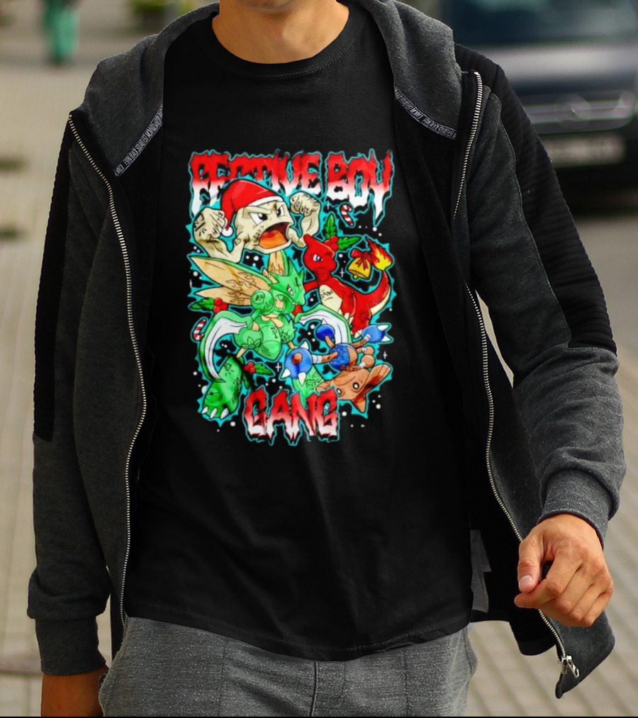 Festive Boy Gang Pokemon Holiday Mashup T-Shirt