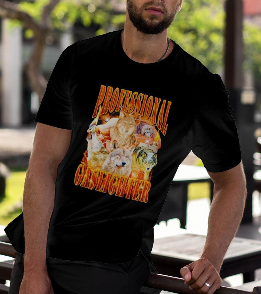 Professional Gaslighter Wolves Vintage T-Shirt