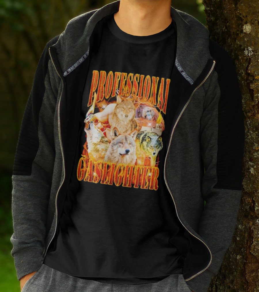 Professional Gaslighter Wolves Vintage T-Shirt