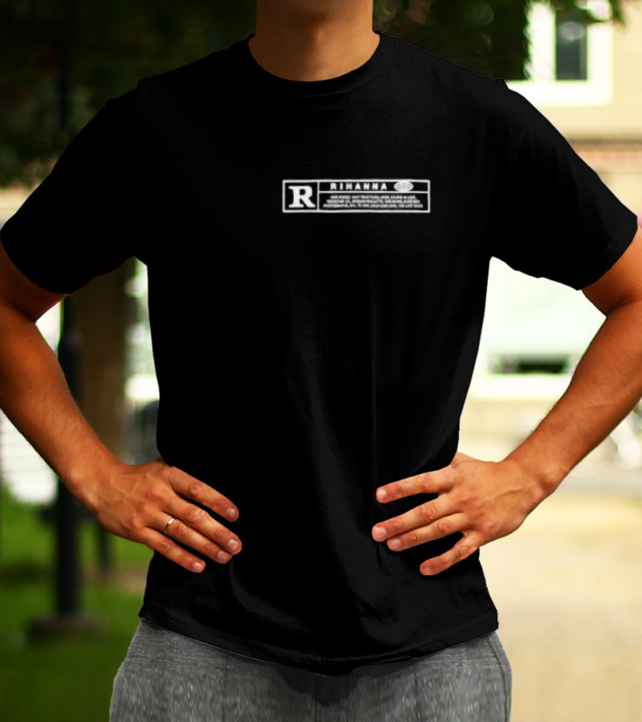 Rihanna Rated R Parental Advisory Label T-Shirt