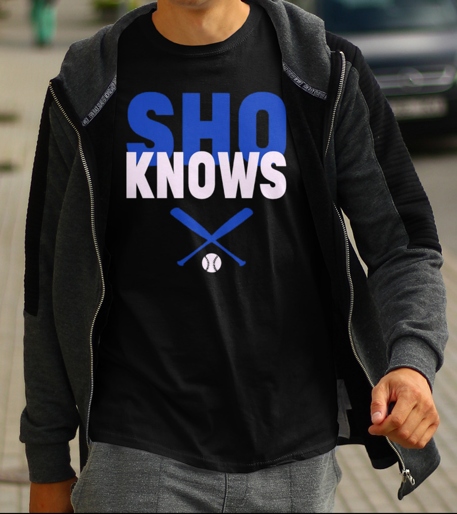 SHO KNOWS Shohei Ohtani Baseball Bat And Ball T-Shirt