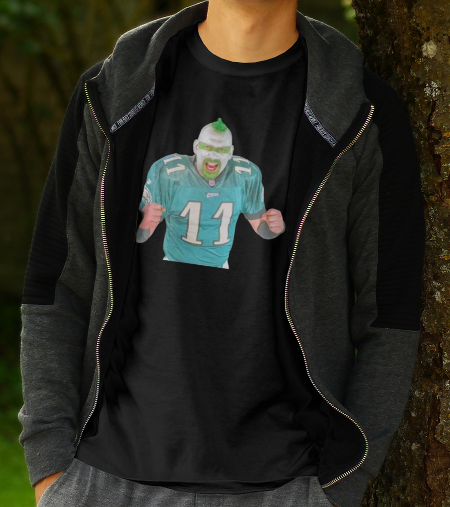 Philadelphia Eagles Fan Jersey 11 Green Face Paint Enthusiast T-Shirt