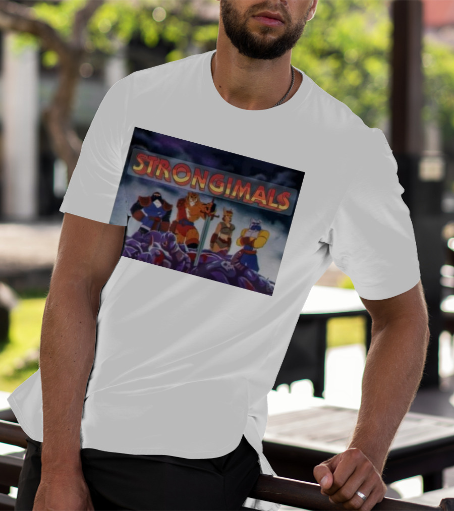 Strongimals Cartoon Warriors Assemble T-Shirt