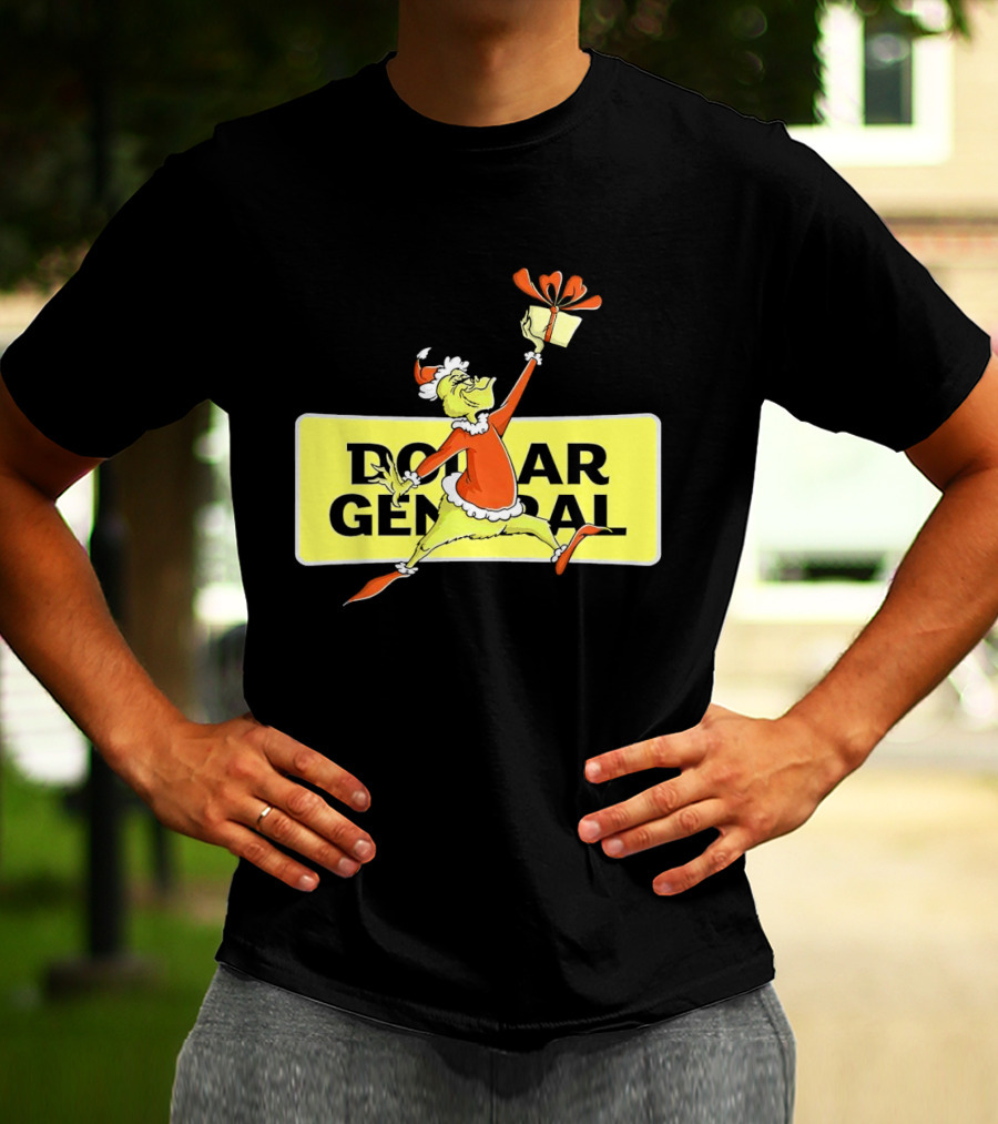 Grinch Christmas Dollar General Gift Iconic Holiday Scene T-Shirt
