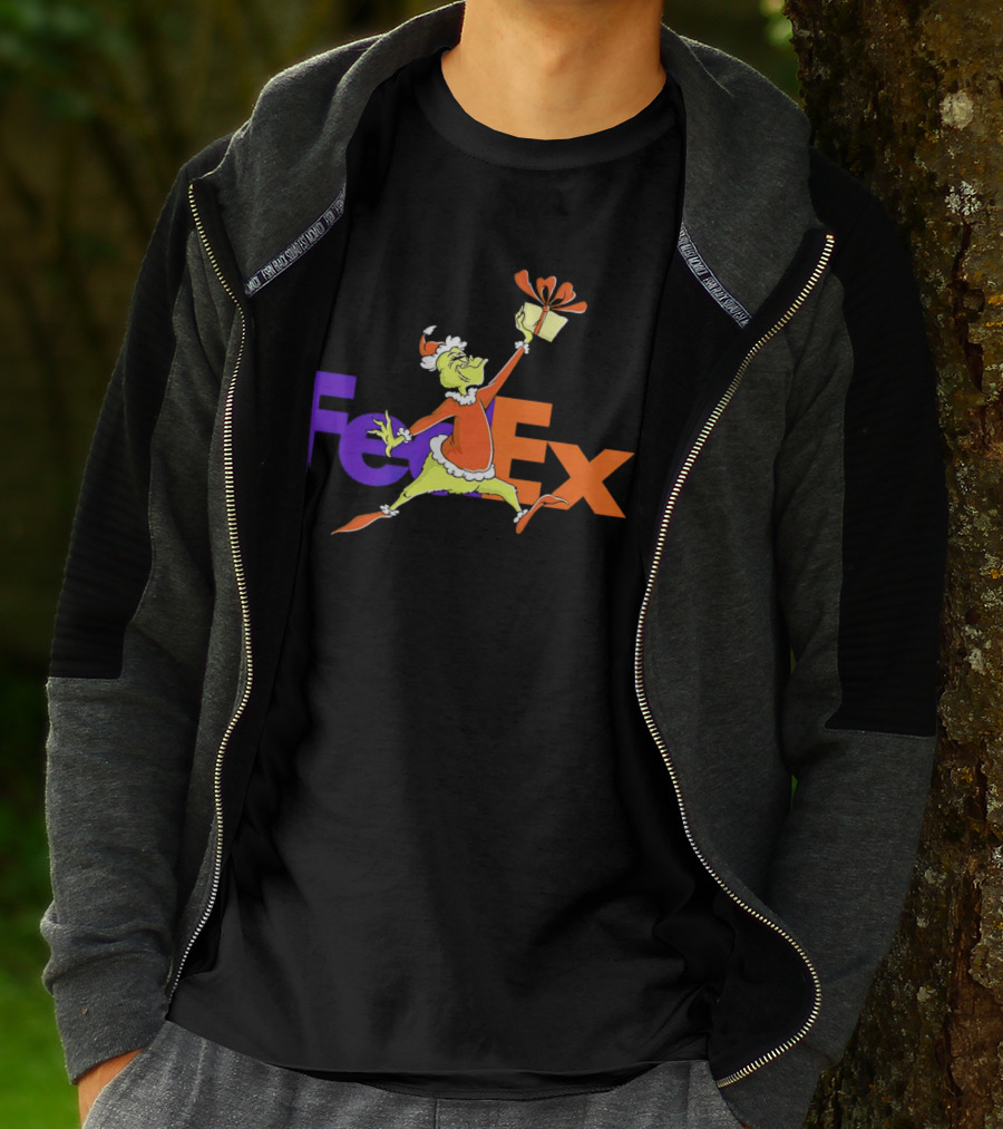 The Grinch Santa FedEx Gift T-Shirt
