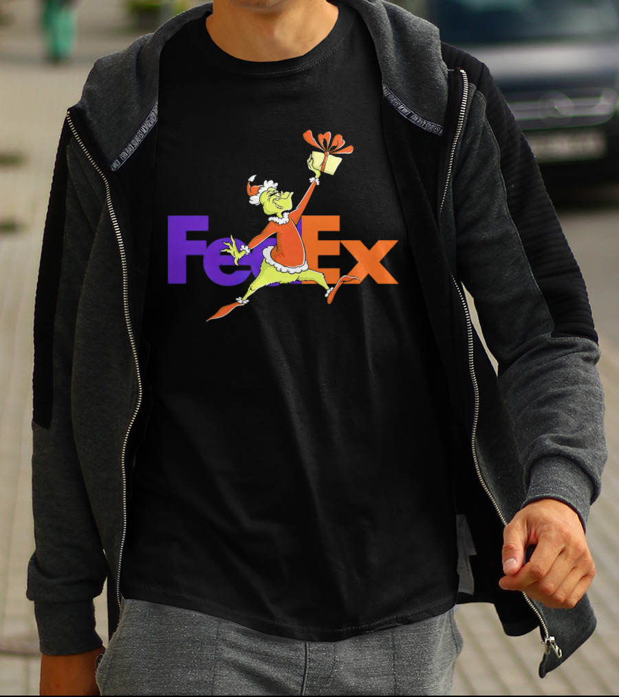 The Grinch Santa FedEx Gift T-Shirt