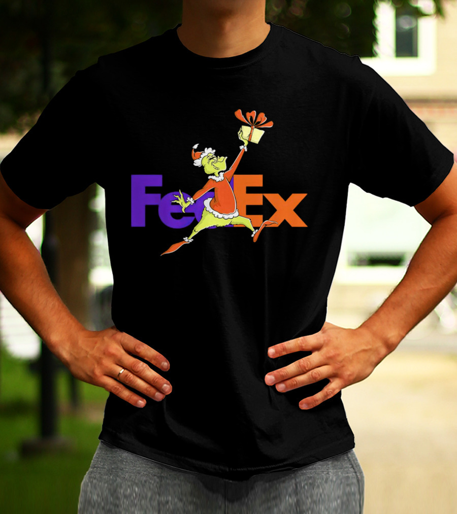 The Grinch Santa FedEx Gift T-Shirt