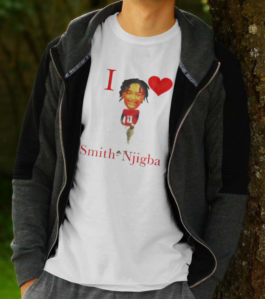 I Heart Jaxon Smith-Njigba Football Player Image T-Shirt