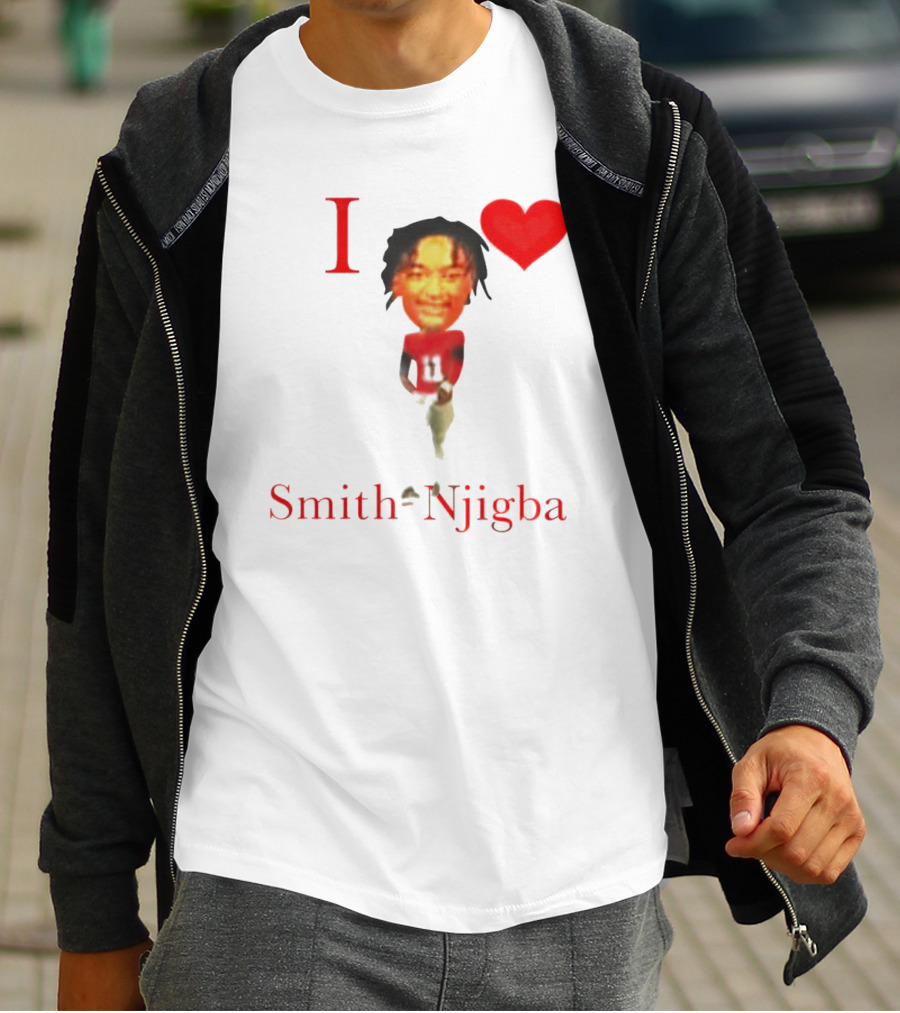 I Heart Jaxon Smith-Njigba Football Player Image T-Shirt