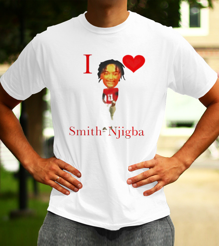 I Heart Jaxon Smith-Njigba Football Player Image T-Shirt