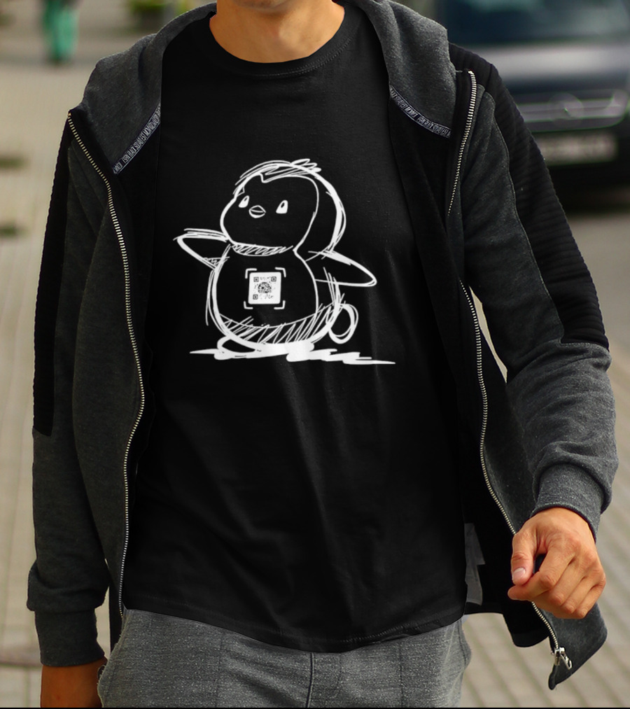 Iyk Pudgy Penguins QR Sketch T-Shirt