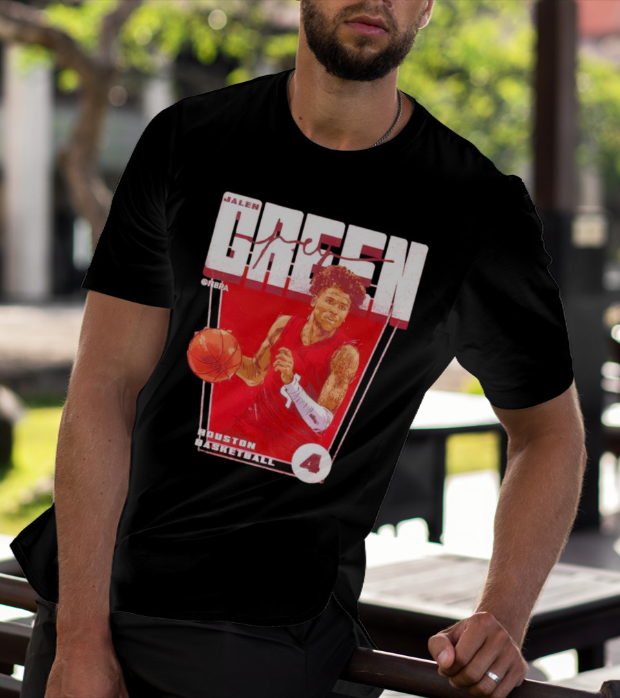 Jalen Green No. 4 Houston Basketball NBA Red Premiere T-Shirt