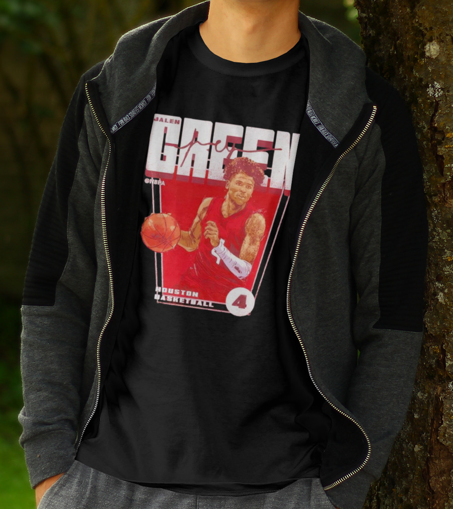 Jalen Green No. 4 Houston Basketball NBA Red Premiere T-Shirt