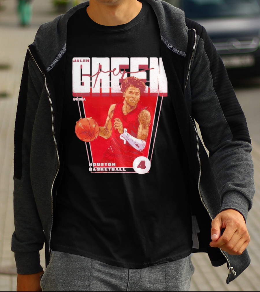 Jalen Green No. 4 Houston Basketball NBA Red Premiere T-Shirt