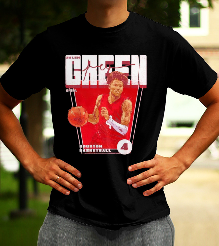 Jalen Green No. 4 Houston Basketball NBA Red Premiere T-Shirt
