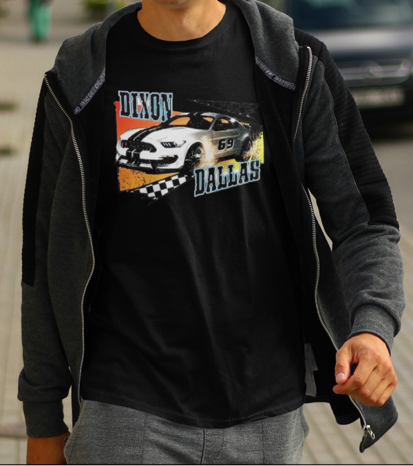 Dixon Dallas 69 Mustang Racing Car T-Shirt