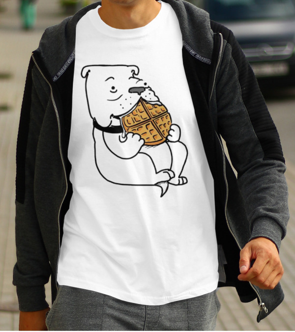 Georgia Waffle Dog Eating Breakfast Snack T-Shirt