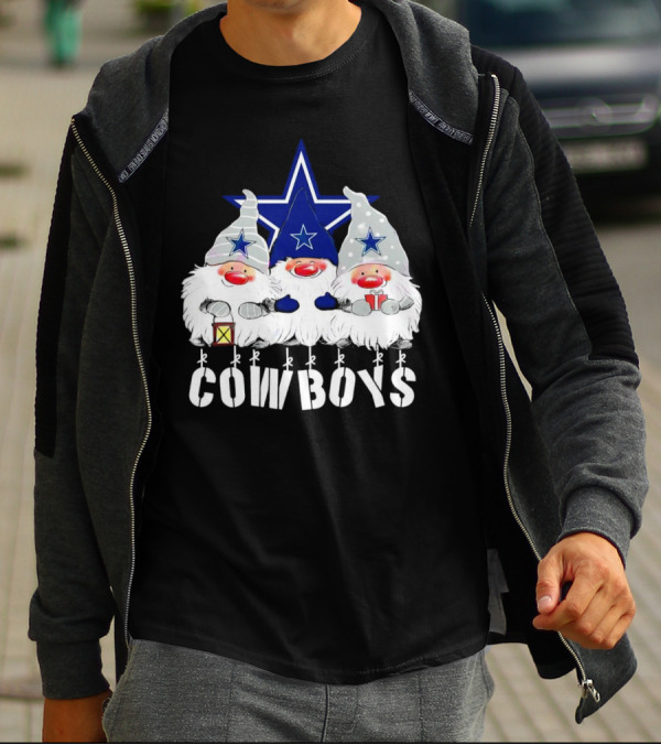 Gnomies Cowboys Christmas Star T-Shirt