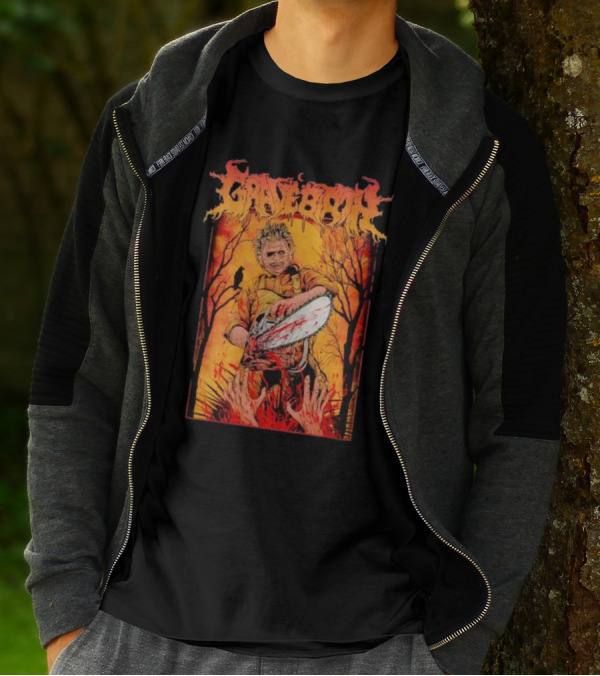 Gravebirth Chainsaw Leatherface Horror Scene T-Shirt