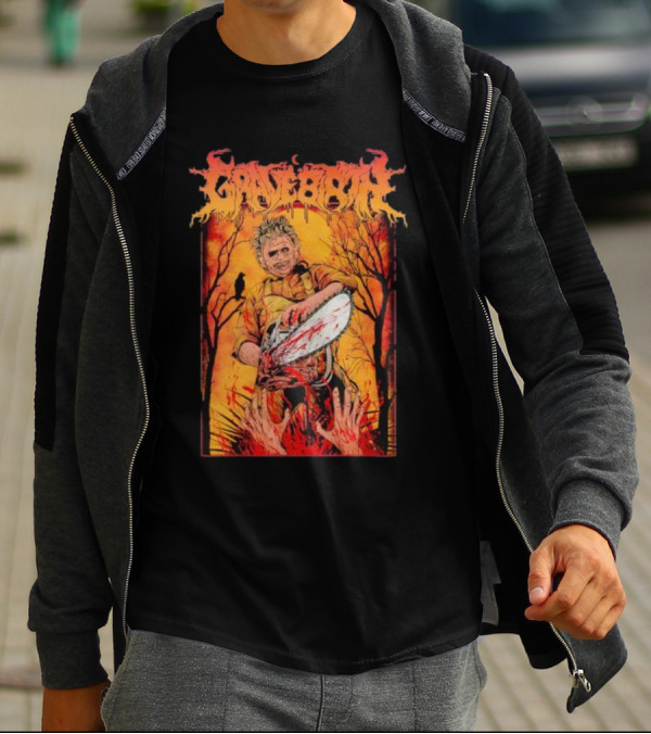 Gravebirth Chainsaw Leatherface Horror Scene T-Shirt