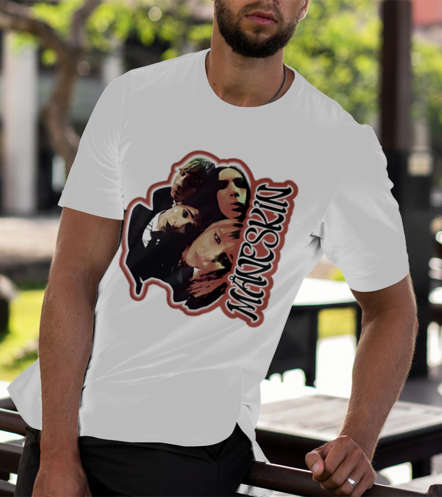 Maneskin Band Fisheye Style Group T-Shirt