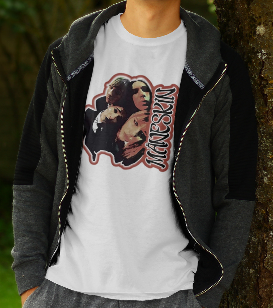 Maneskin Band Fisheye Style Group T-Shirt