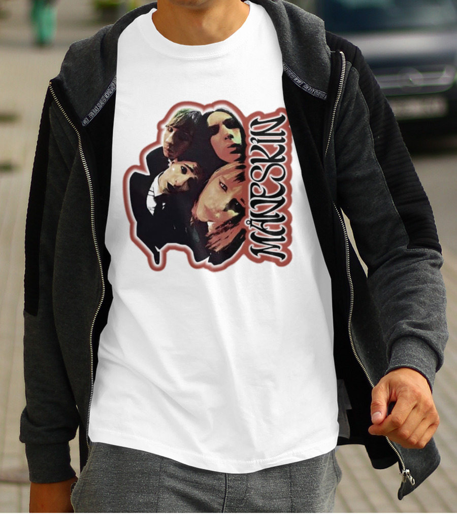 Maneskin Band Fisheye Style Group T-Shirt