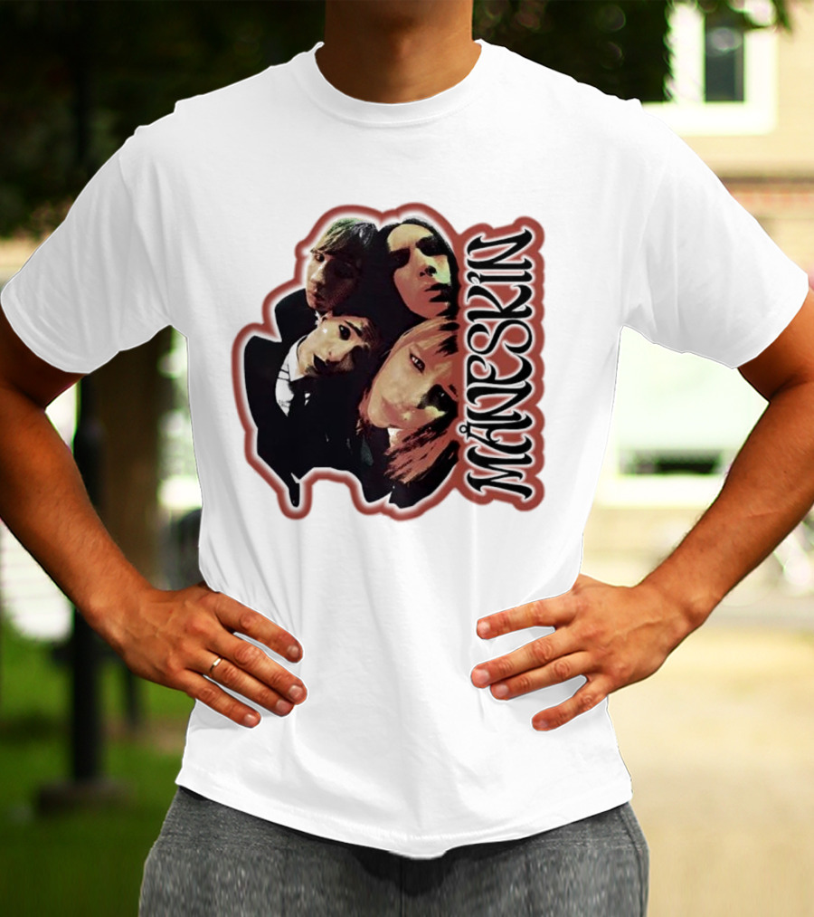 Maneskin Band Fisheye Style Group T-Shirt