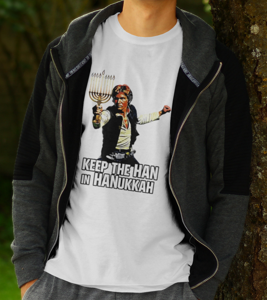 Keep The Han In Hanukkah Menorah Lightsaber T-Shirt