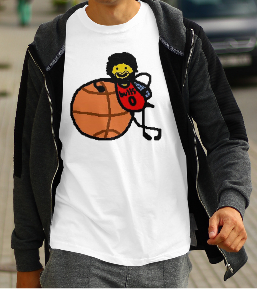 Co-Bee Chicago Bulls NBA Paint Cartoon Basketball Character T-Shirt