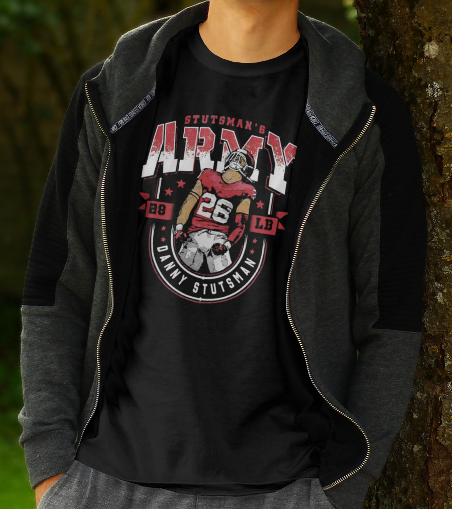 Stutsman's Army Danny Stutsman 28 LB Football Player T-Shirt