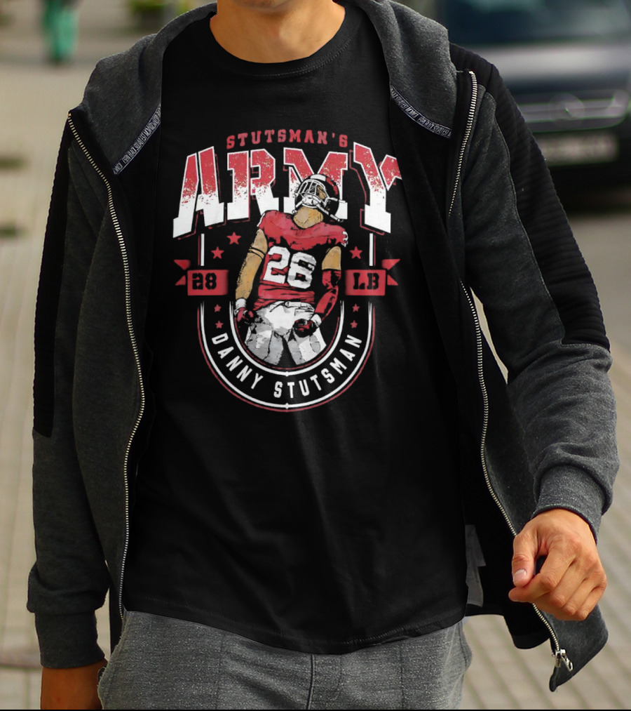 Stutsman's Army Danny Stutsman 28 LB Football Player T-Shirt