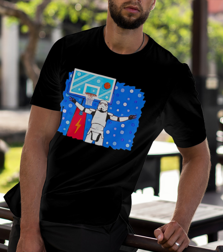 Stormtrooper Basketball No Look Shot T-Shirt