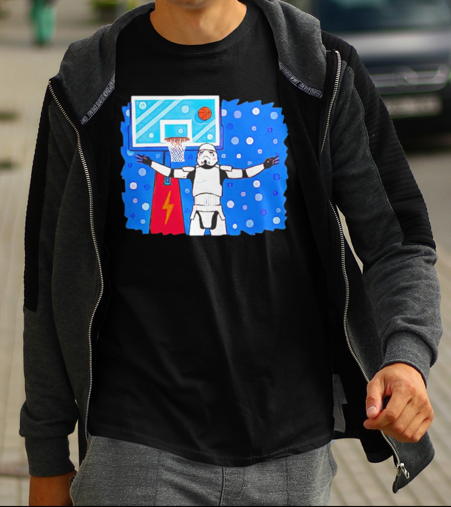 Stormtrooper Basketball No Look Shot T-Shirt