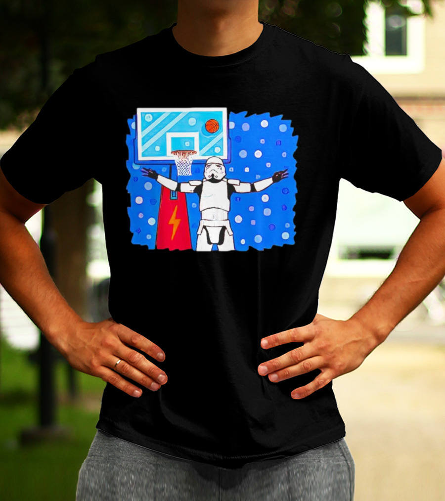 Stormtrooper Basketball No Look Shot T-Shirt