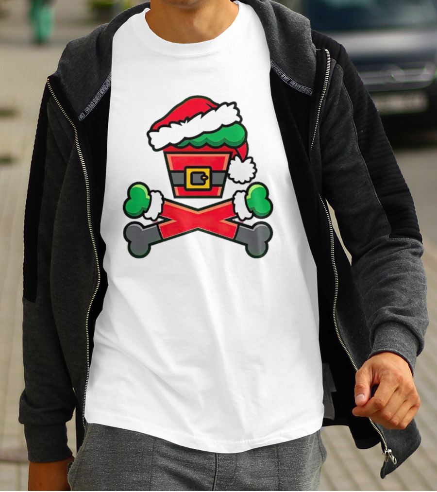 Johnny Cupcakes Jc Vault Grouchy Crossbones Christmas Santa Hat T-Shirt