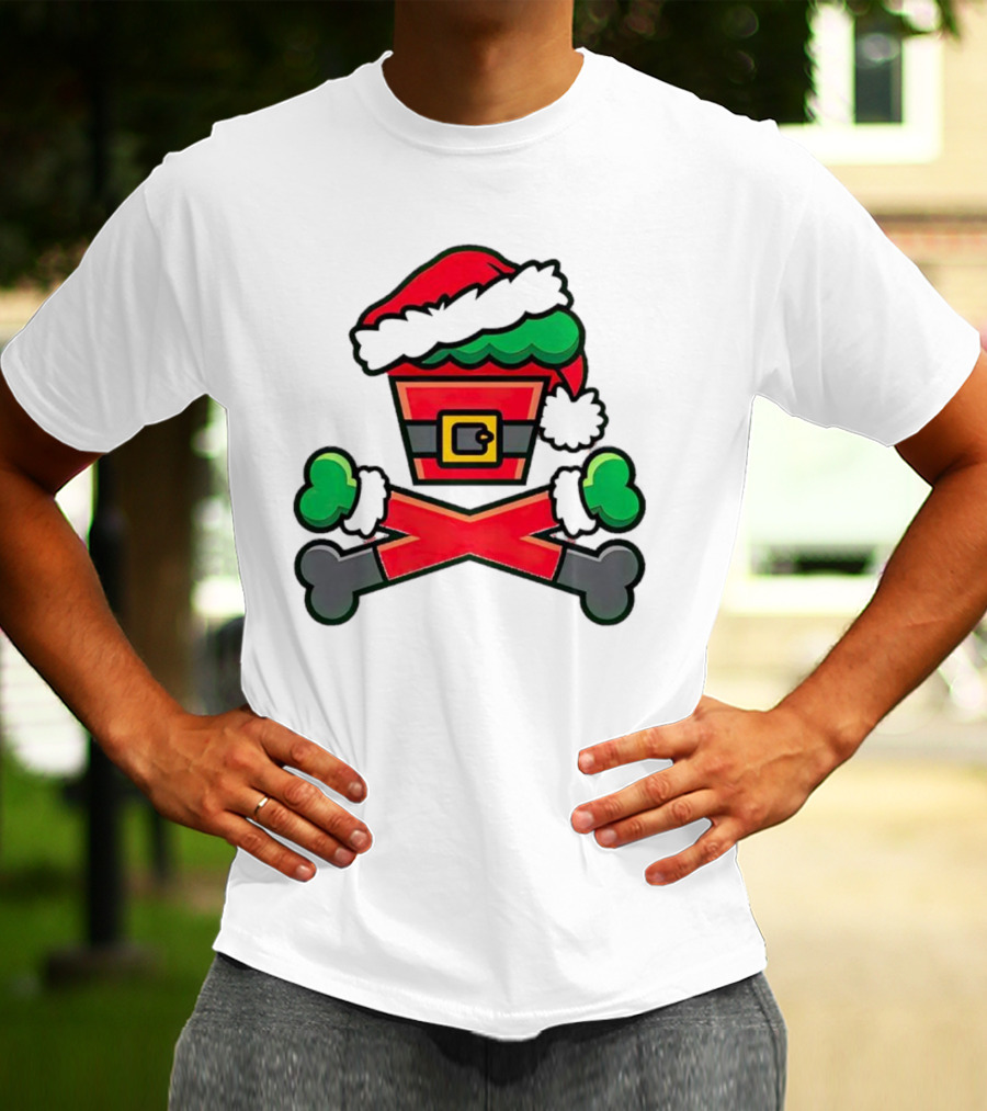 Johnny Cupcakes Jc Vault Grouchy Crossbones Christmas Santa Hat T-Shirt