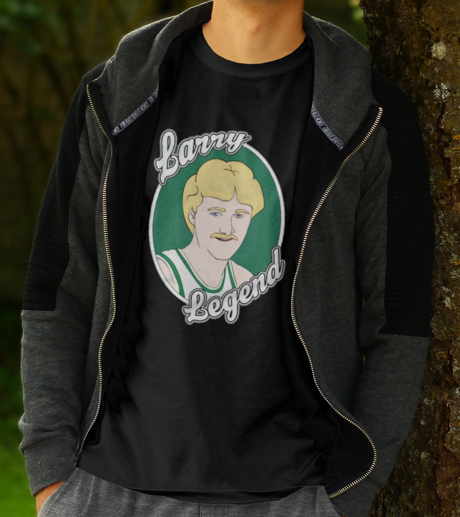 Larry Bird Legend Retro Illustration Basketball T-Shirt