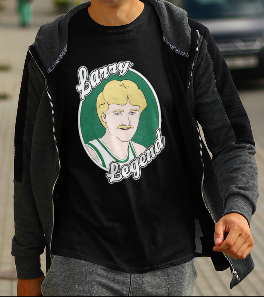 Larry Bird Legend Retro Illustration Basketball T-Shirt