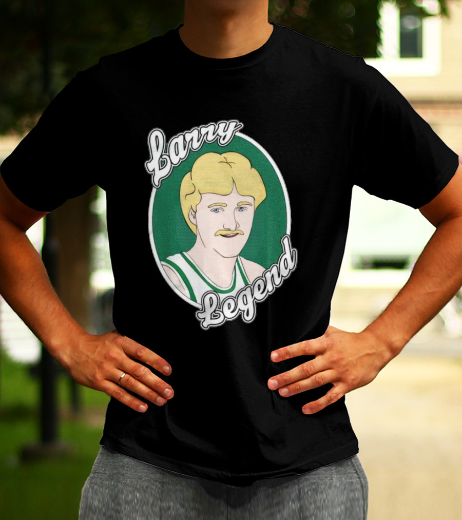 Larry Bird Legend Retro Illustration Basketball T-Shirt